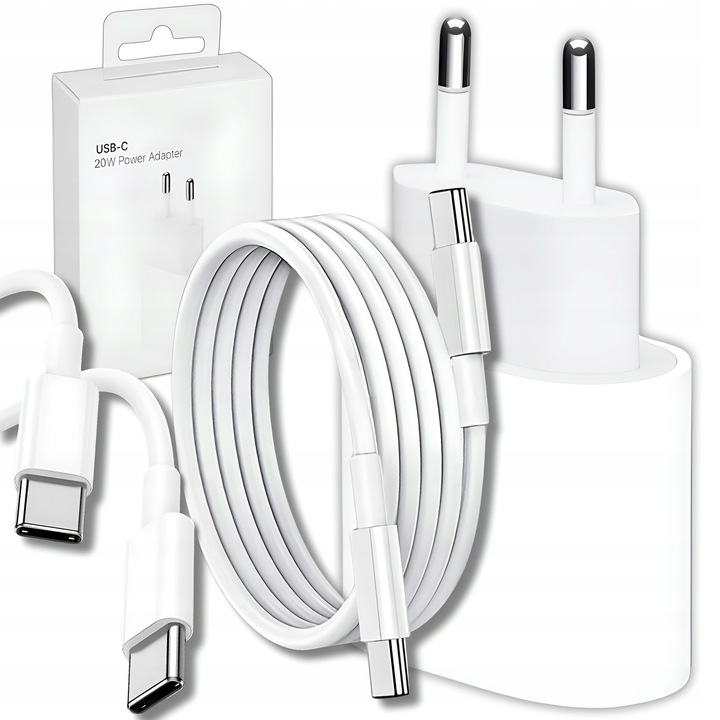 ŁADOWARKA SIECIOWA USB-C DO IPHONE 15 16 PRO MAX PLUS + KABEL USB-C 60W 1m