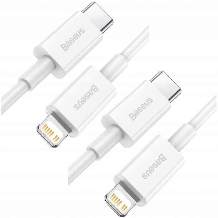 2x Baseus Kabel USB-C Lightning 1,5m 20W do iPhone 11 12 13 14 PRO MAX