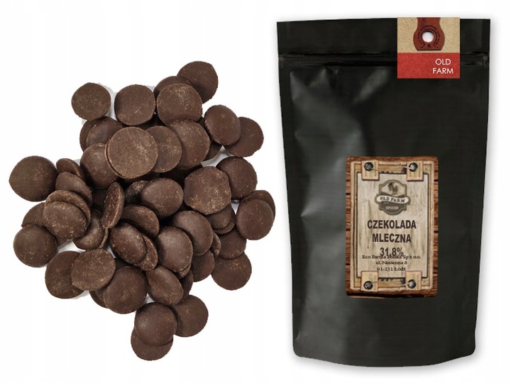 CZEKOLADA MLECZNA 1 KG. W KALETKACH 33% KAKAO, WSPANIAŁY SMAK