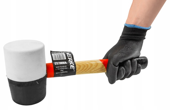 MŁOTEK GUMOWY BRUKARSKI BLACHARSKI DO KOSTKI 1100g TRZONEK DREWNIANY