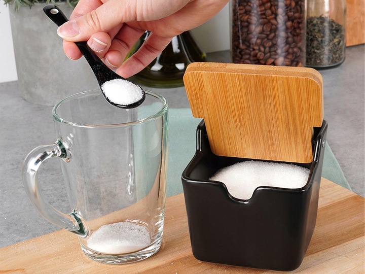 Cukierniczka Ceramiczna Pojemnik Kuchenny Do Przechowywania Cukru Łyżeczka