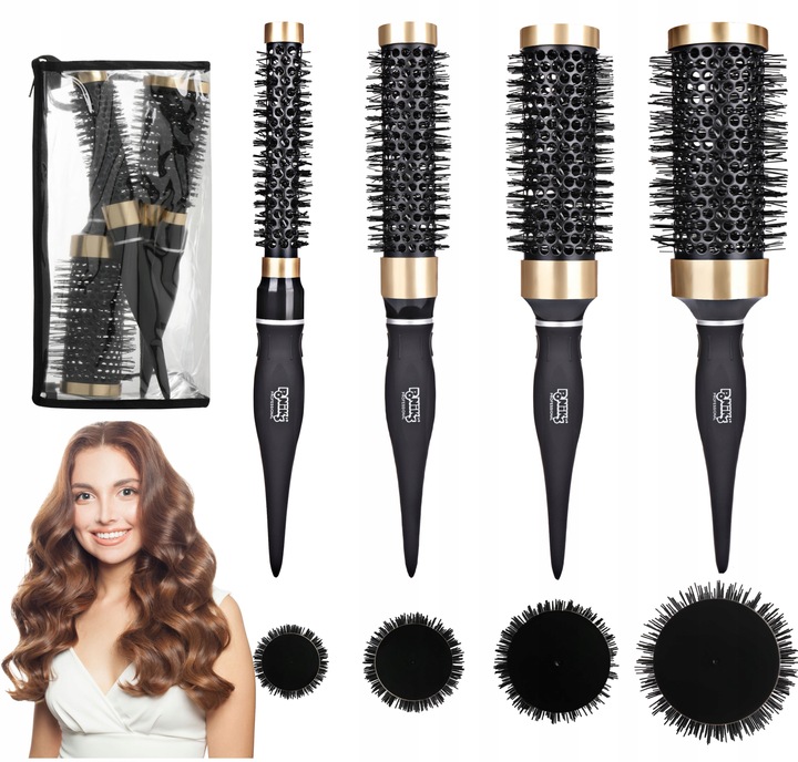 Zestaw Szczotek Fryzjerskich Okrągłych Do Modelowania Włosów Ceramicznych 4