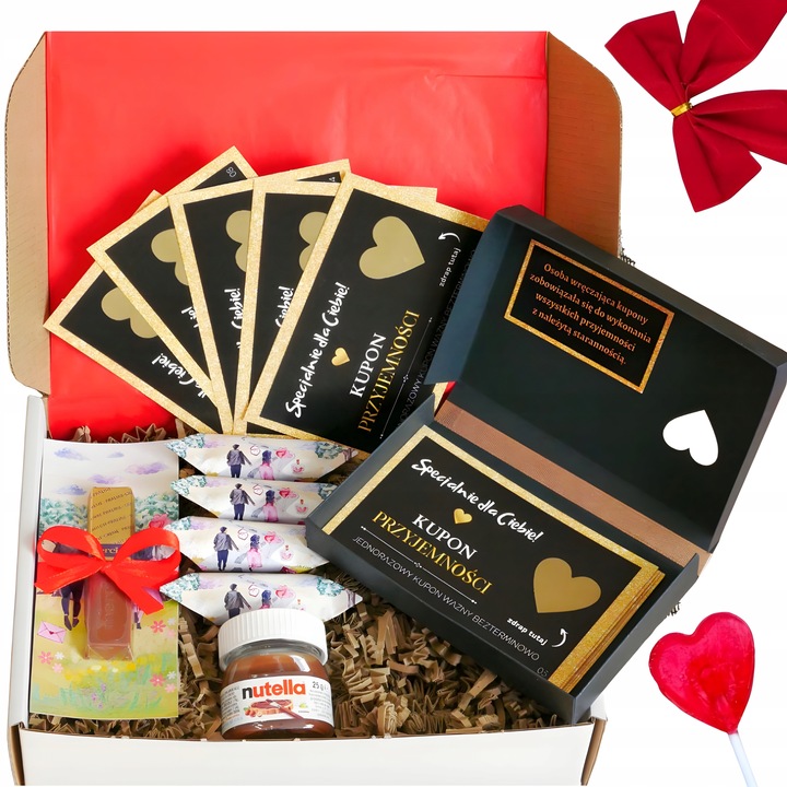 ZESTAW KUPONY MIŁOŚCI ZDRAPKI PREZENT NA DZIEŃ CHŁOPAKA DZIEWCZYNY DLA PAR