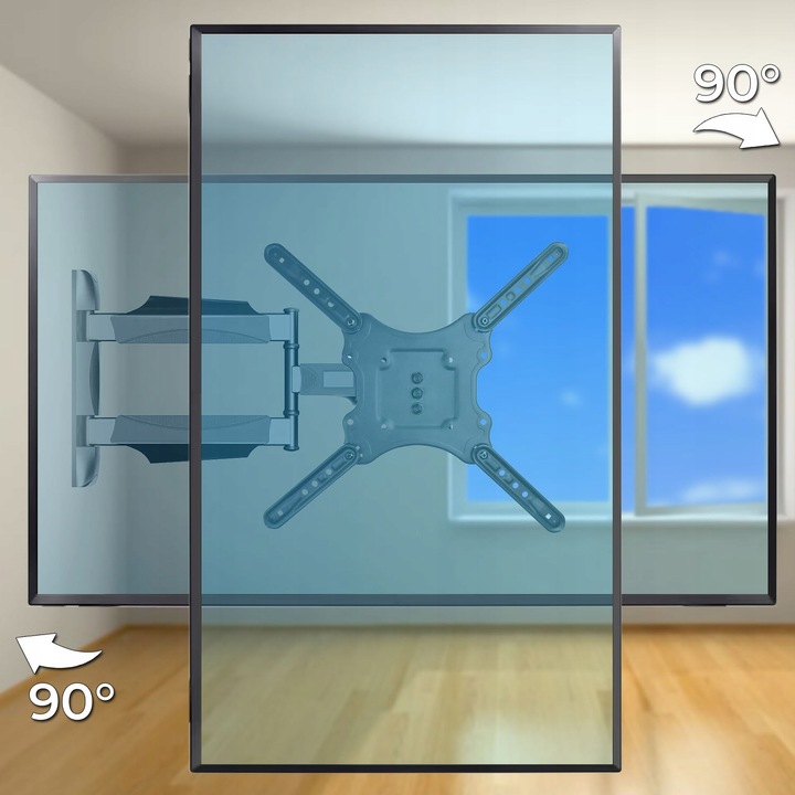 Mocny Obrotowy Wieszak Uchwyt Telewizora TV Monitora 32-60" PIVOT VESA