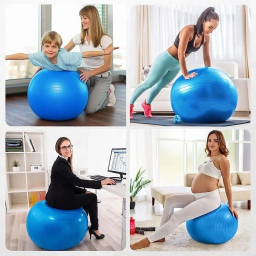 PIŁKA GIMNASTYCZNA FITNESS DO ĆWICZEŃ REHABILITACYJNA PILATES W CIĄŻY 65 cm