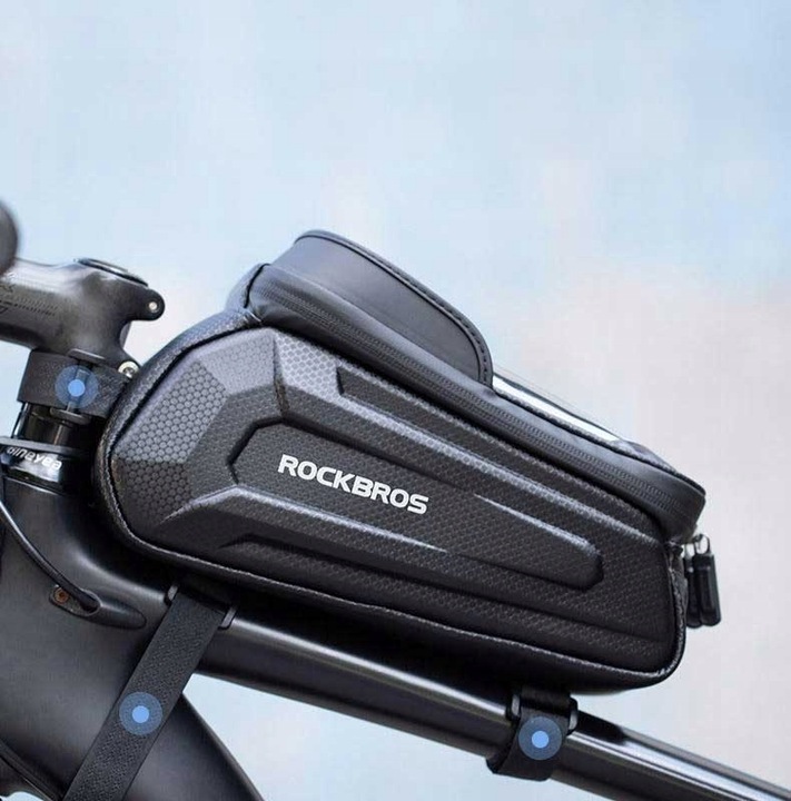 ROCKBROS SAKWA ROWEROWA TORBA NA RAMĘ PANCERNA Z POKROWCEM NA TELEFON 1,5L