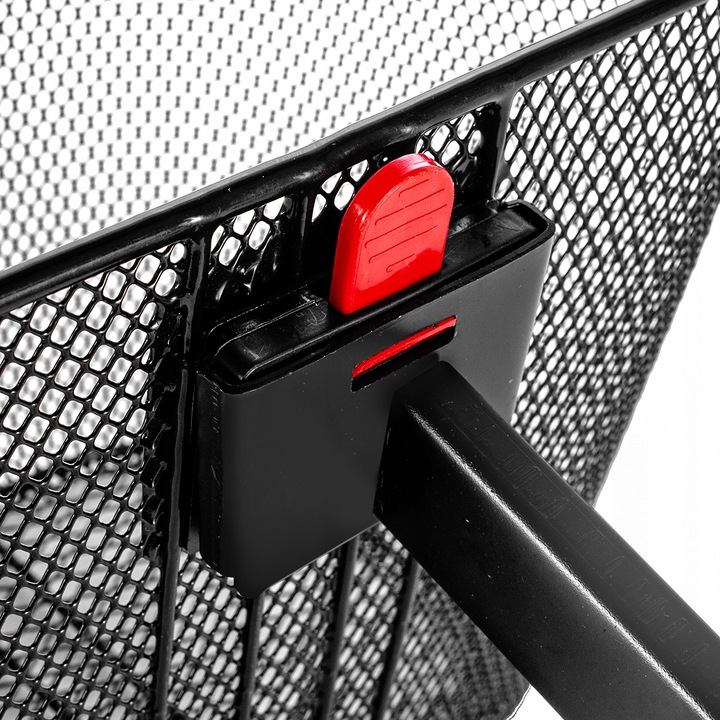 KOSZYK KOSZ METALOWY ROWEROWY NA ROWER PRZEDNI Z UCHWYTEM CLICK CZARNY DUŻY