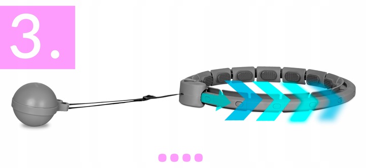 Hula-hop ODCHUDZAJĄCE z LICZNIKIEM KOŁO z obciążeniem WYPUSTKAMI