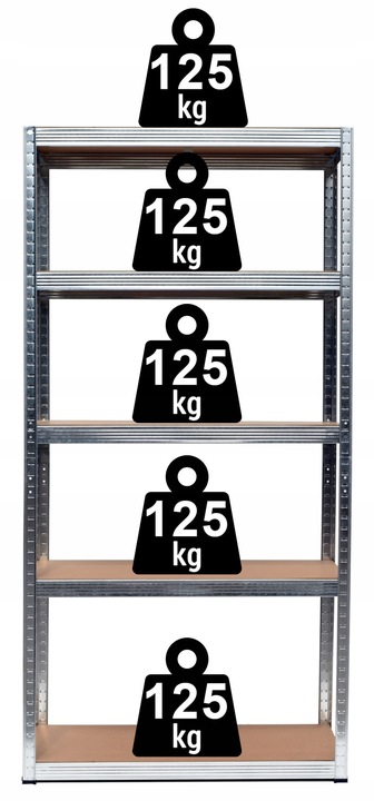 REGAŁ MAGAZYNOWY GARAŻOWY METALOWY WARSZTATOWY OCYNK 2W1 MDF 150cm