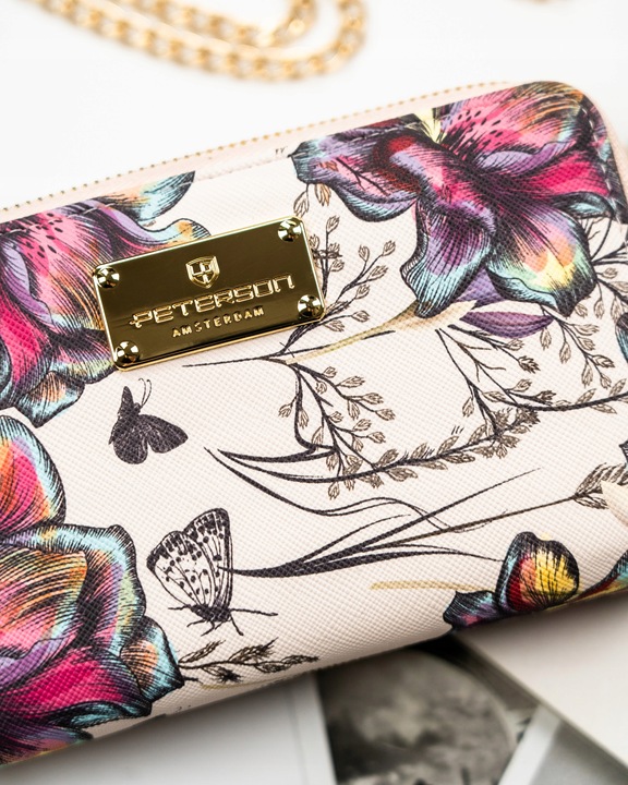 Portfel Peterson z eko skóry damski prezent na dzień matki pojemny z RFID