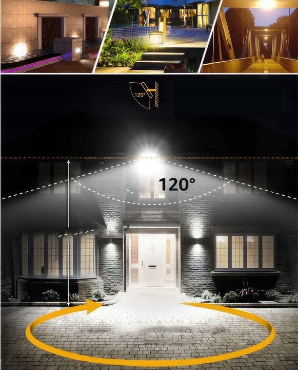 HALOGEN Z CZUJNIKIEM NAŚWIETLACZ LAMPA LED 50W 4500lm IP66 NEUTRALNY