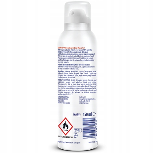 UNDOFEN Aktywny Spray Do Stóp i Obuwia 4w1 150 ML