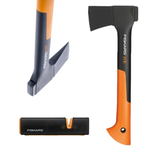 Siekiera Fiskars z ostrzałką ciesielska X7 XS do łupania drewna toporek
