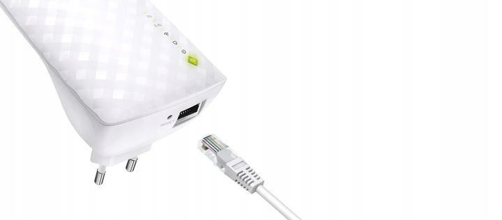 Wzmacniacz sygnału WiFi TP-Link RE200 AC750 Dual Band Z POTREM RJ45