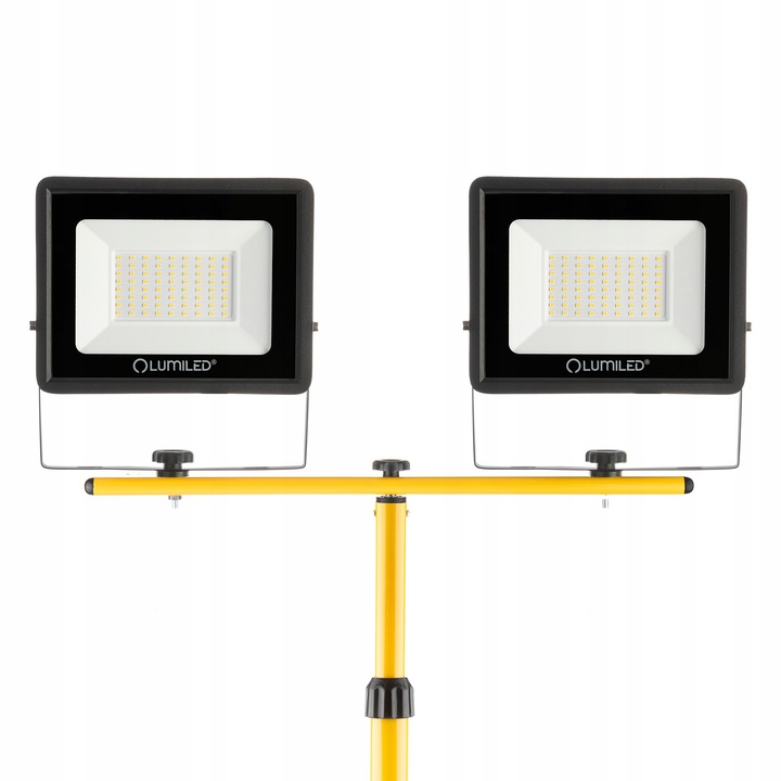 Naświetlacz Halogen LED Lampa 2x 50W + Statyw + Przewód Zasilający