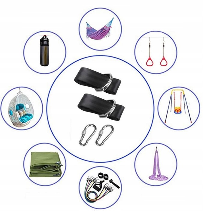 Zestaw do mocowania hamaka huśtawki linki nylonowe