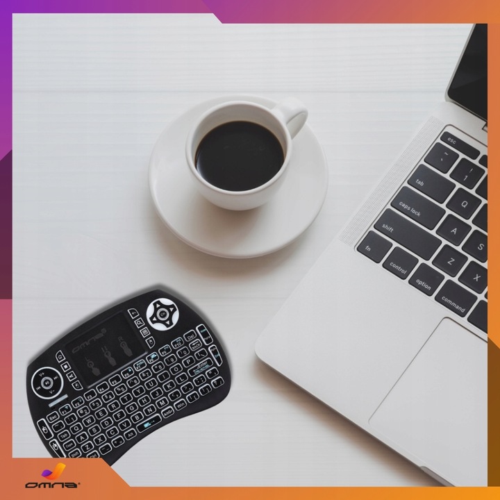 Klawiatura podświetlana bezprzewodowa z touchpadem mini do tabletu tel LED