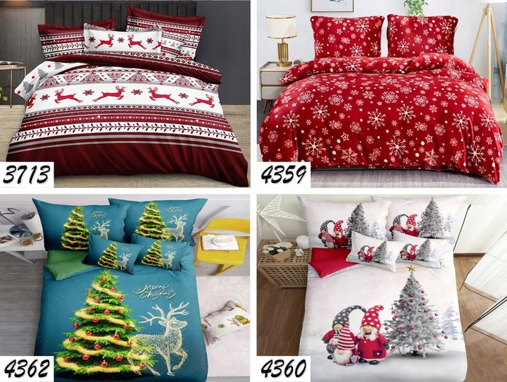 KOMPLET POŚCIELI BAWEŁNIANA 140x200 BAWEŁNA NOWOCZESNA DWUSTRONNA WZORY 3D