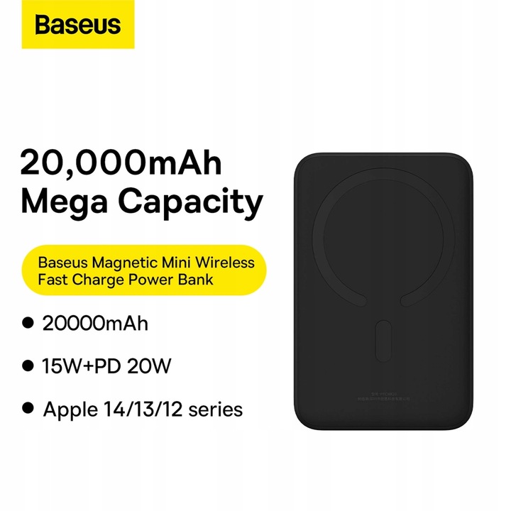 Powerbank Baseus 20000 mAh czarny