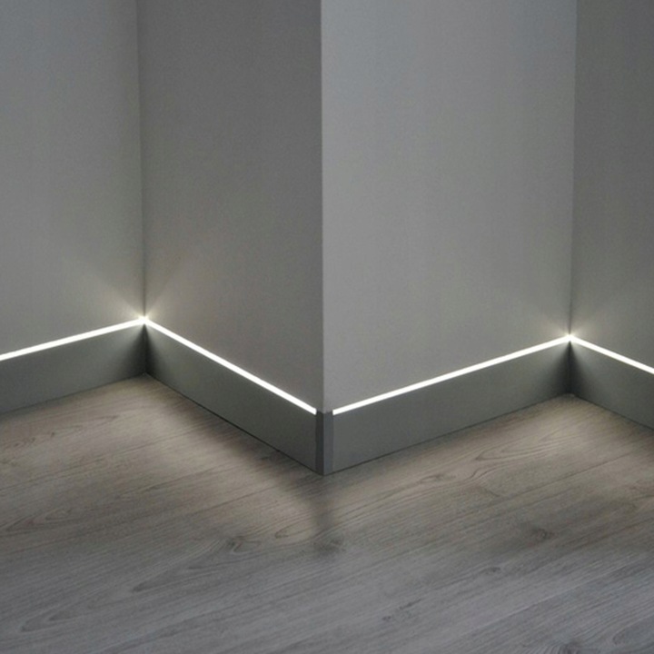 Profil LED Aluminiowy Do Płyt GK Gipsowych 10mm Wpuszczany Regips 2m