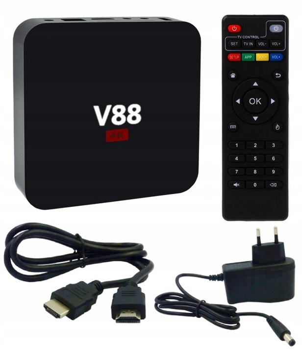 ODTWARZACZ MULTIMEDIALNY SMART TV BOX SCISHION ANDROID 10.1 V88 PRZYSTAWKA