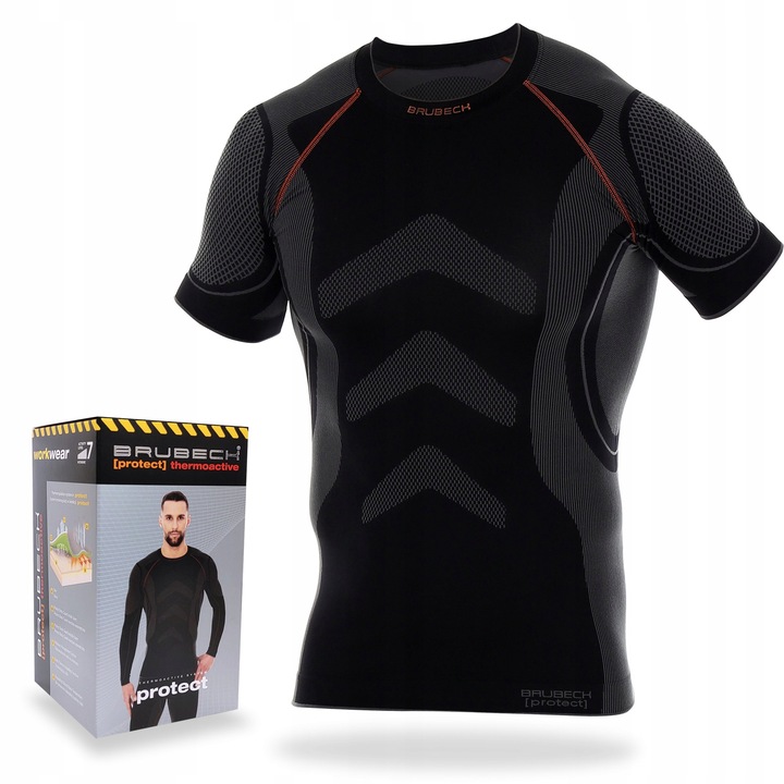 koszulka krótki rękaw bielizna termoaktywna BRUBECK PROTECT rozmiar M
