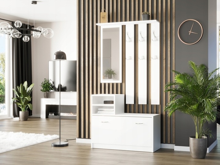 Garderoba wieszak szafka na buty biała V-1 Producent