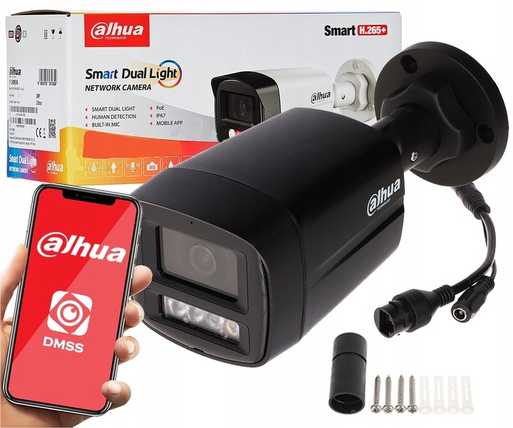 Nowoczesny Zestaw Monitoringu IP Dahua z 6 Kamerami 4Mpx