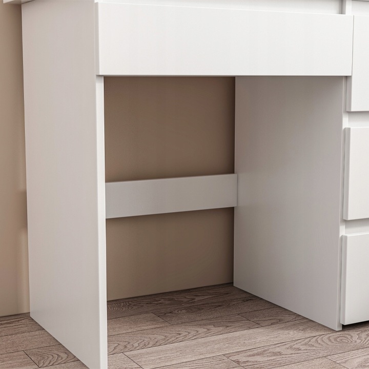 TOALETKA DO MAKIJAŻU WIZAŻU KOSMETYCZNA Z LUSTREM LED NOWOCZESNA LOFT