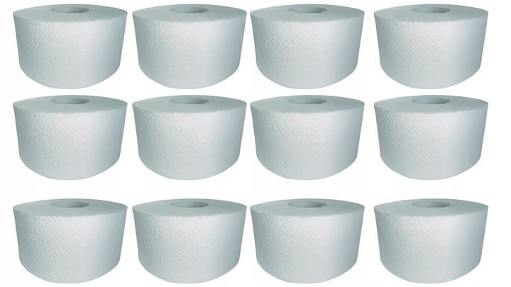 Papier Toaletowy Jumbo Biały Celuloza 2 Warstw Horeca 80m 400 listków