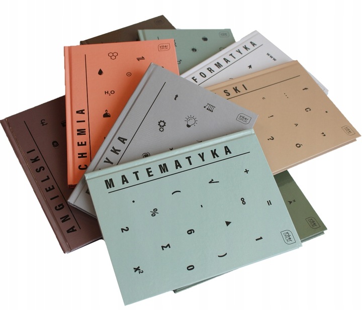 Brulion Tematyczny ZESTAW 9szt A5 80k # Twarda Okł