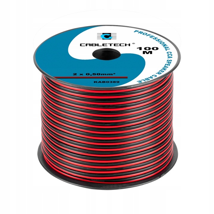 Kabel głośnikowy Cabletech KAB0389 2 x 0,5 mm² 100 m