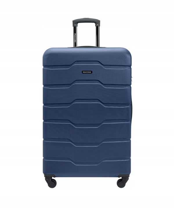 Walizka Duża Podróżna Na Kółkach Twarda ABS PUCCINI Granatowa ABS024A-7A