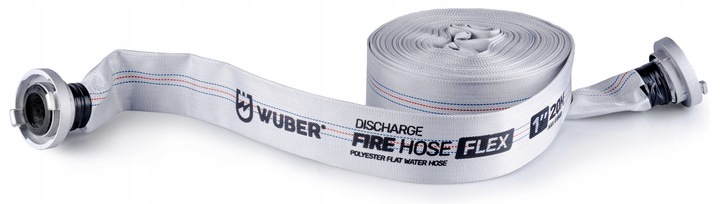 WĄŻ STRAŻACKI DO POMPY BIAŁY FAST-FIX MOCNY DŁUGI DO WODY SZAMBA 1" 20M