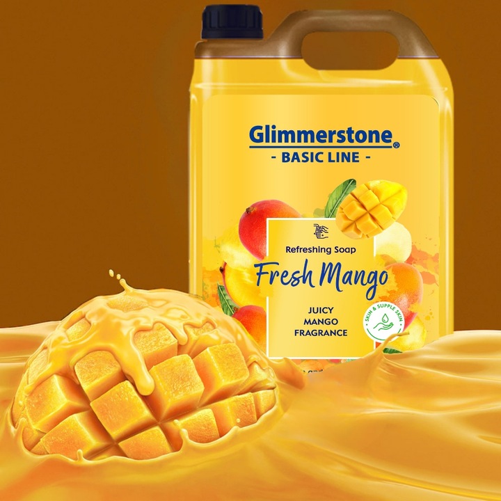 GLIMMERSTONE KREMOWE MYDŁO W PŁYNIE DO RĄK NAWILŻAJĄCE - ŚWIEŻE MANGO - 5L