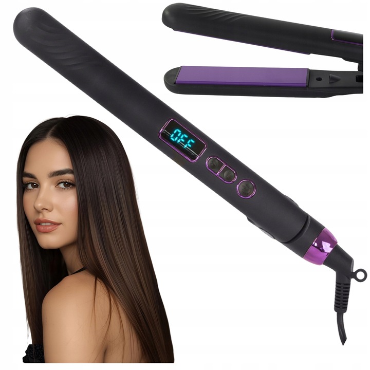 Prostownica do włosów ceramiczna 2w1 Kręci Loki LED Szybkie