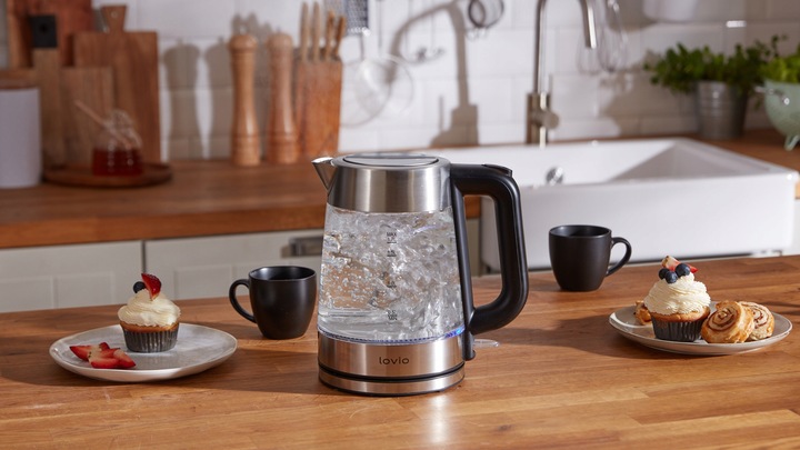 Czajnik elektryczny bezprzewodowy szklany STALOWY LED INOX 1,7l 2200W