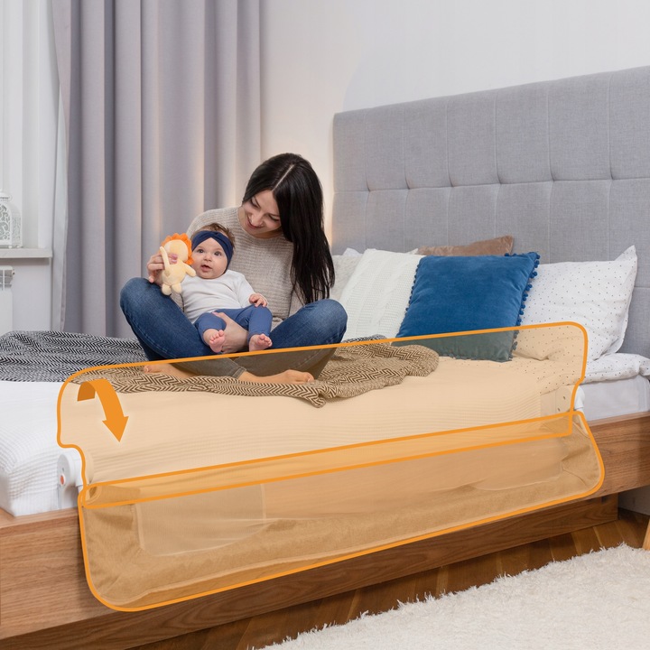 Barierka do łóżka BRAMKA OCHRONNA BLOKADA zabezpieczenie 150cm Lionelo