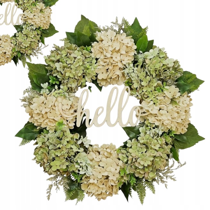 WIENIEC WIANEK GIRLANDA NA DZWI DEKORACYJNY JESIENNY STROIK HORTENSJE DOM