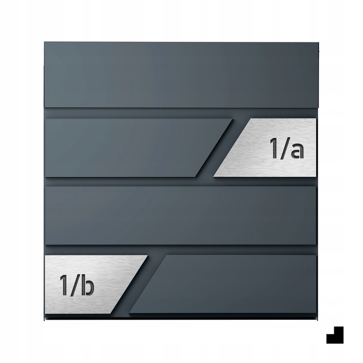 Duża Skrzynka Na Listy Z Numerem Domu Antracyt Wyżłobiony Numer Domu