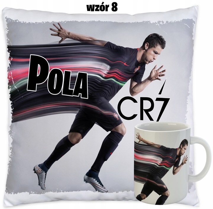 Kubek i Poduszka dla fana CRISTIANO RONALDO CR7