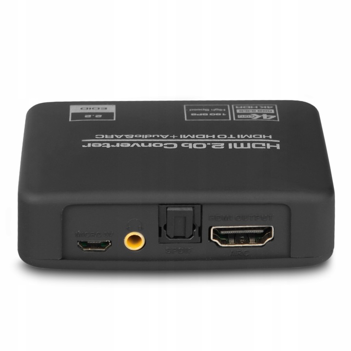Ekstraktor HDMI 2.0 TOSLINK KONWERTER AUDIO ARC TOSLINK CINCH AUX HDCP