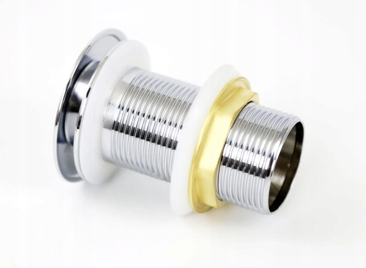 SYFON DO ZLEWU umywalki biały+korek do zlewu KLIKKLAK srebrny bez przelewu