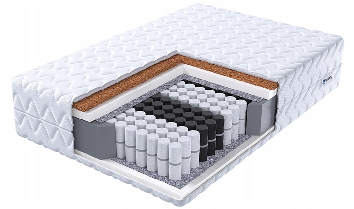 Materac 160x200 kieszeniowy 7 stref pocket HOUSE MAX kokos - H3/H4
