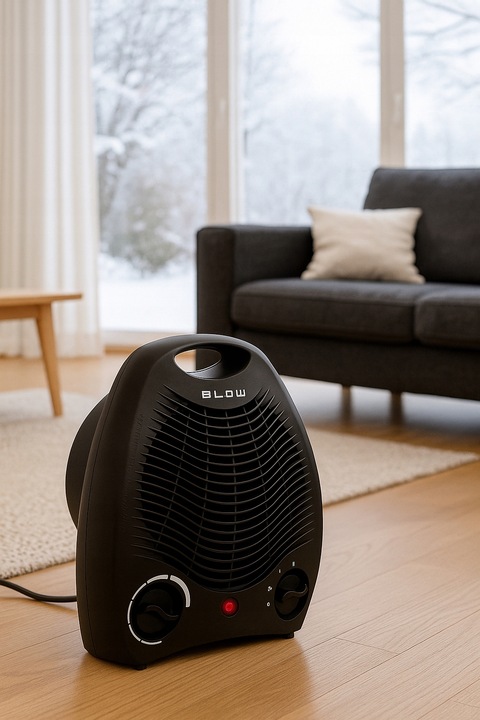 MOCNY TERMOWENTYLATOR ELEKTRYCZNY FARELKA GRZEJNIK TERMOSTAT 2000W