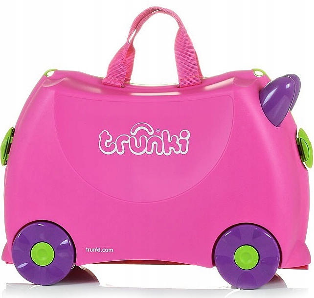 Walizka na Kółkach Dla Dzieci Jeździk Dziecięcy 2w1 Zabawka dla Dziecka Róż