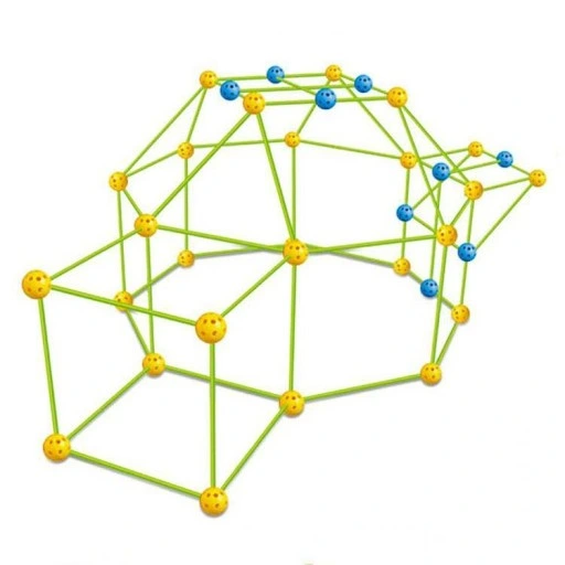 Klocki Konstrukcyjne Słomki Patyczki Zestaw do Budowania Bazy Namiotu