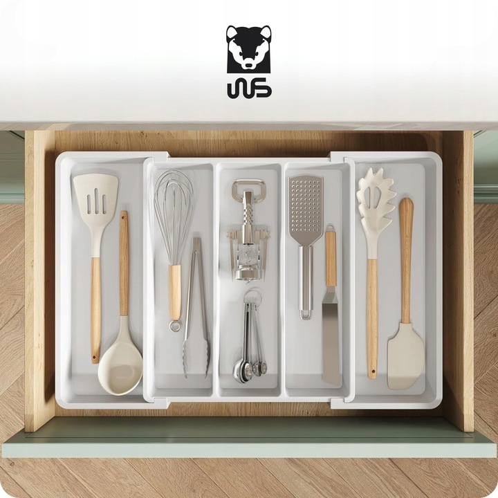 Wkład Do Szuflady Kuchennej 60 Organizer Pojemnik Na Sztućce Rozsuwany