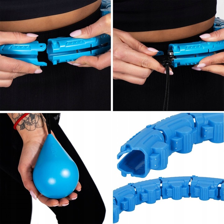 HULA HOP ODCHUDZAJACE OBCIĄŻENIE WYPUSTKI MODUŁOWY MASAŻER + OBCIĄŻNIK