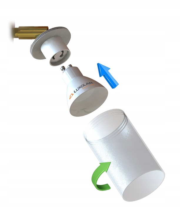 Lampa Ścienna Kinkiet z Włącznikiem Tuba Metal SPOT LED GU10